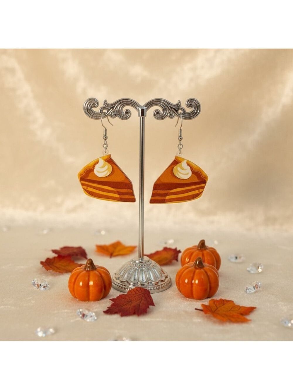 Cute Cake Slice Dangle Earrings Dessert Jewelry NWOT